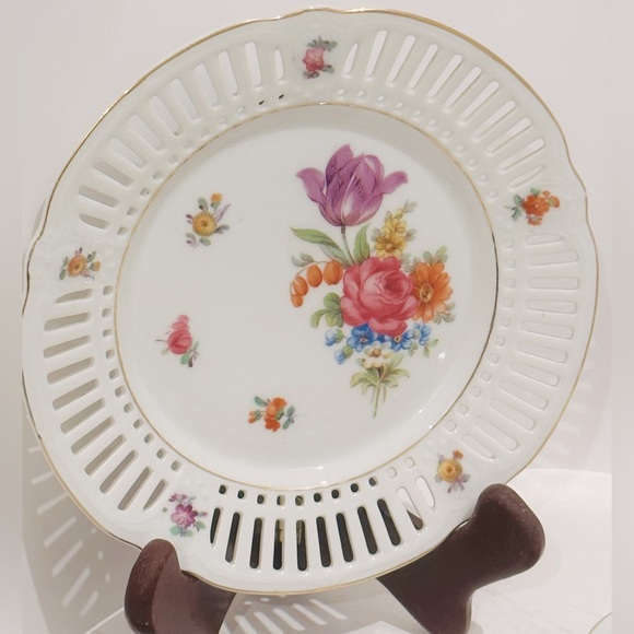 Vintage Bavaria Schumann Germany Rare Porcelain Reticulated open weave.$ EACH - Picture 4 of 5